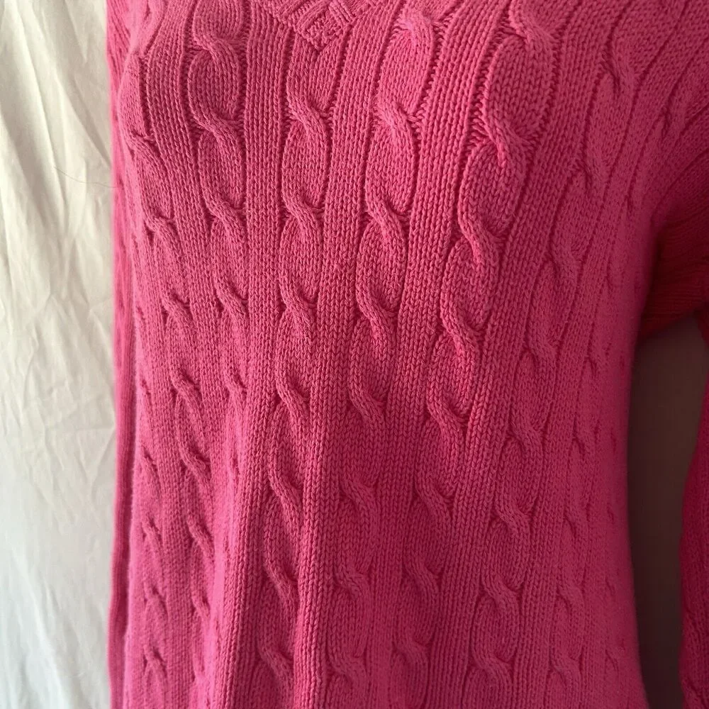 Ralph Lauren Sport 100% Cotton Cable Knit Sweater - Picture 4 of 13